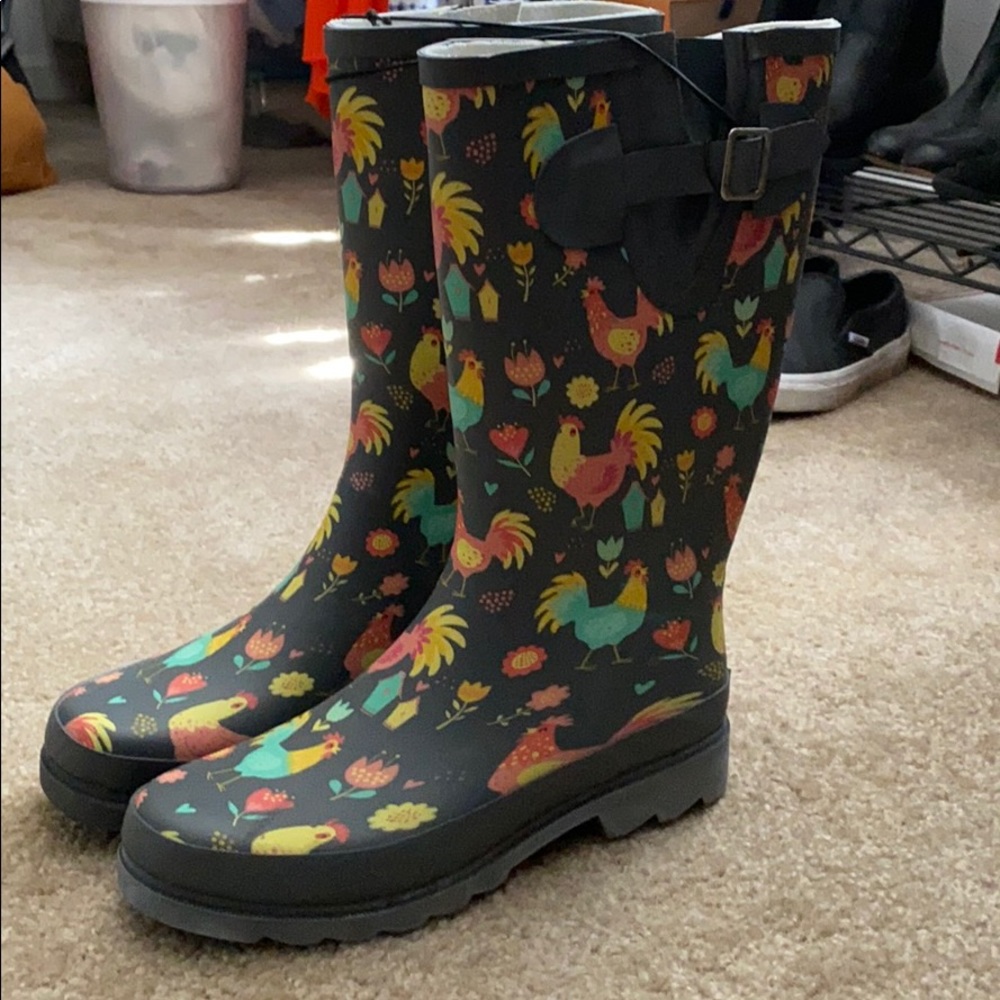 Chicken rain boots brand new